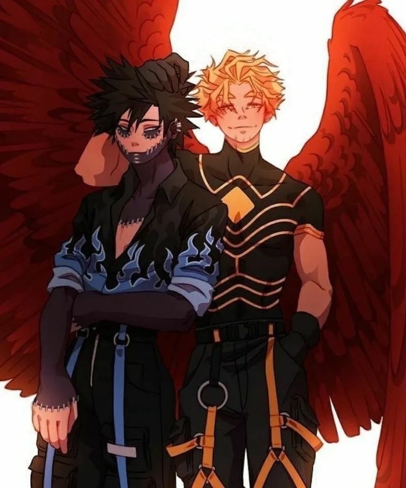 Dabi x Hawks mối quan hệ được khai thác trong nhiều fanart và truyện