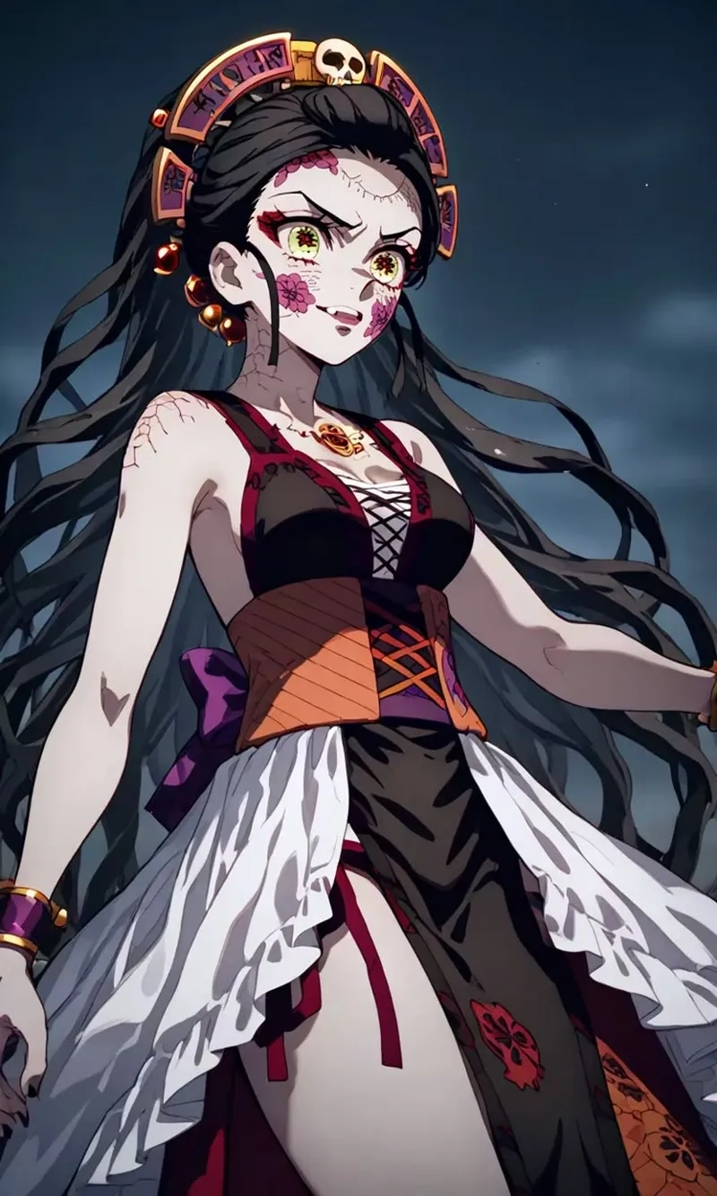 Daki demon slayer là Thượng Huyền Lục xinh đẹp, tàn nhẫn và nguy hiểm