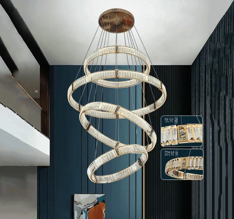 Không gian thanh lịch cùng đèn trang trí phòng khách đơn giản