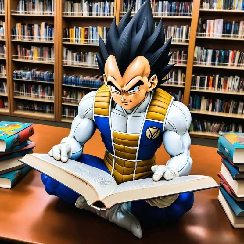 Fan chế Vegeta đọc sách meme siêu hài hước
