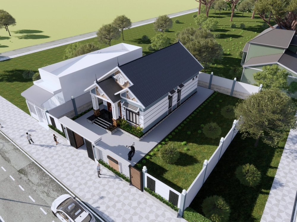 Khám phá mẫu nhà cấp 4 mái thái ở nông thôn