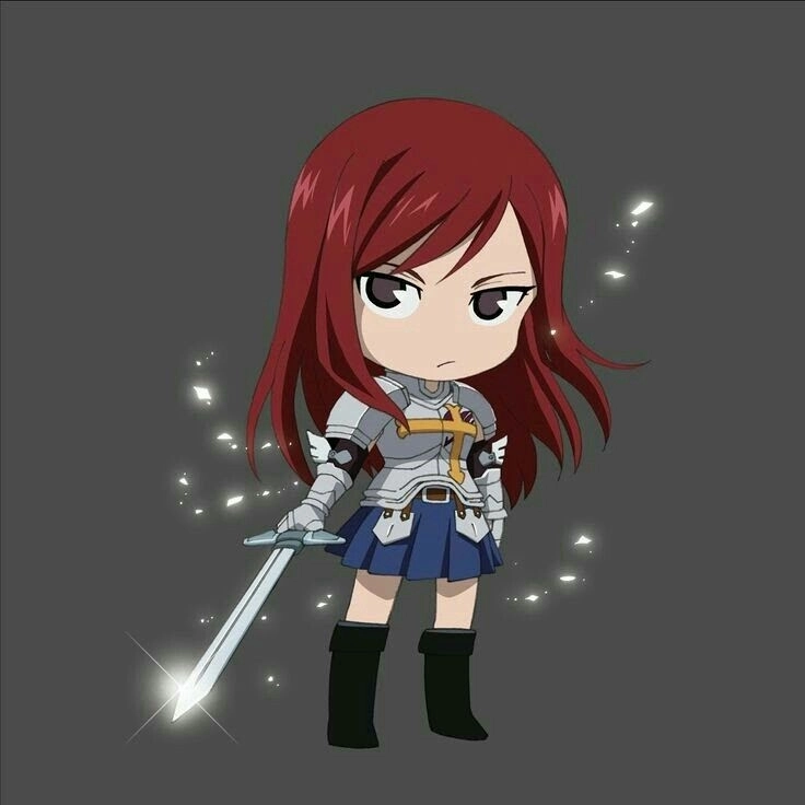 Erza Scarlet chibi mang vẻ ngoài nhỏ nhắn nhưng đầy khí chất