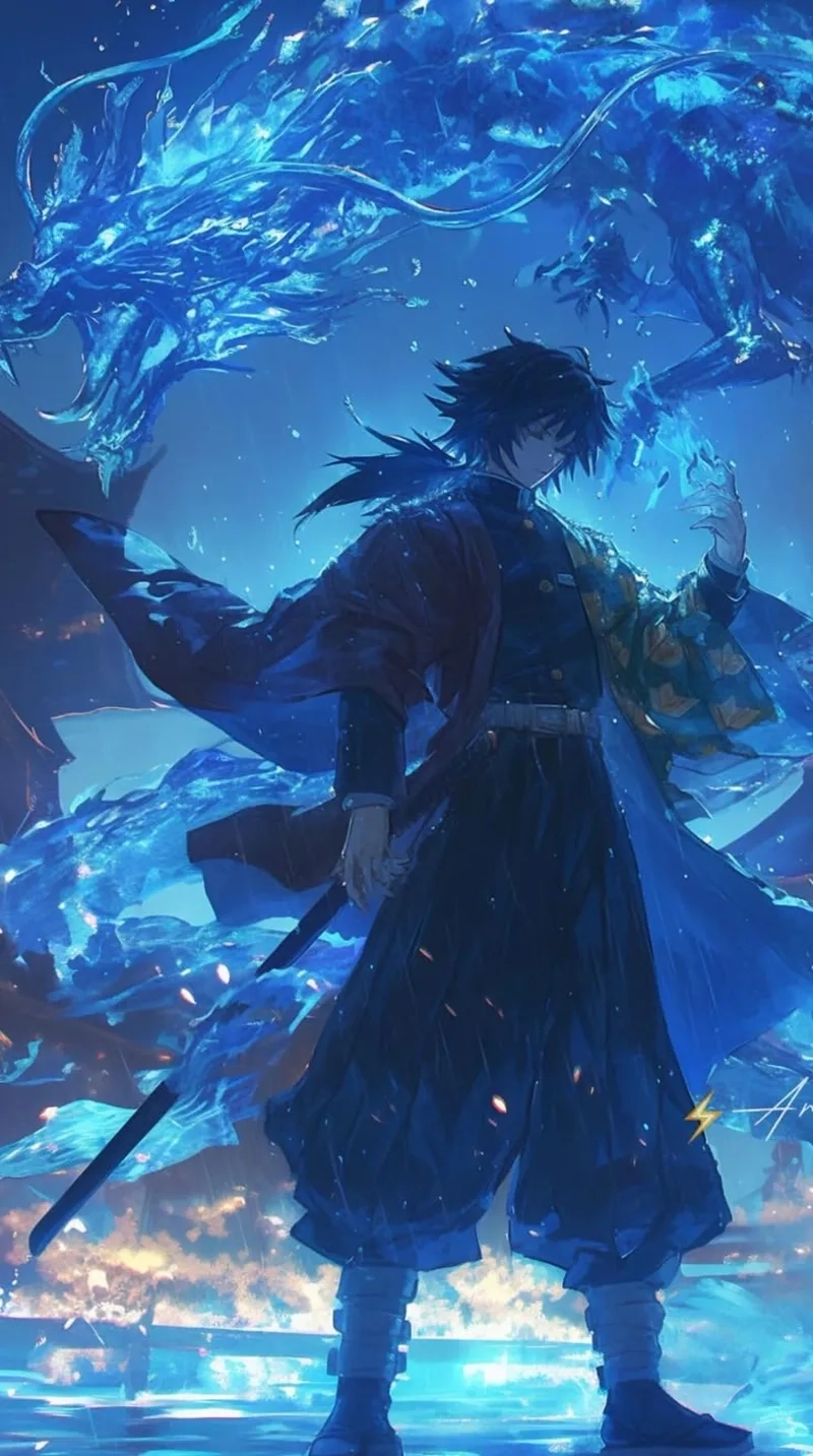 Giyuu Tomioka fanart được vẽ lại nhiều với phong cách lãng tử hoặc u buồn