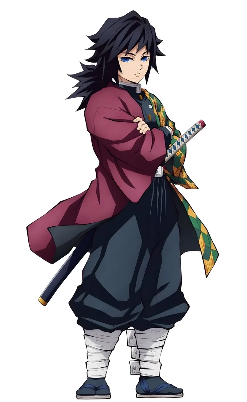 Hình ảnh Tomioka Giyuu thu hút nhờ sự kết hợp giữa nghiêm túc và khí chất