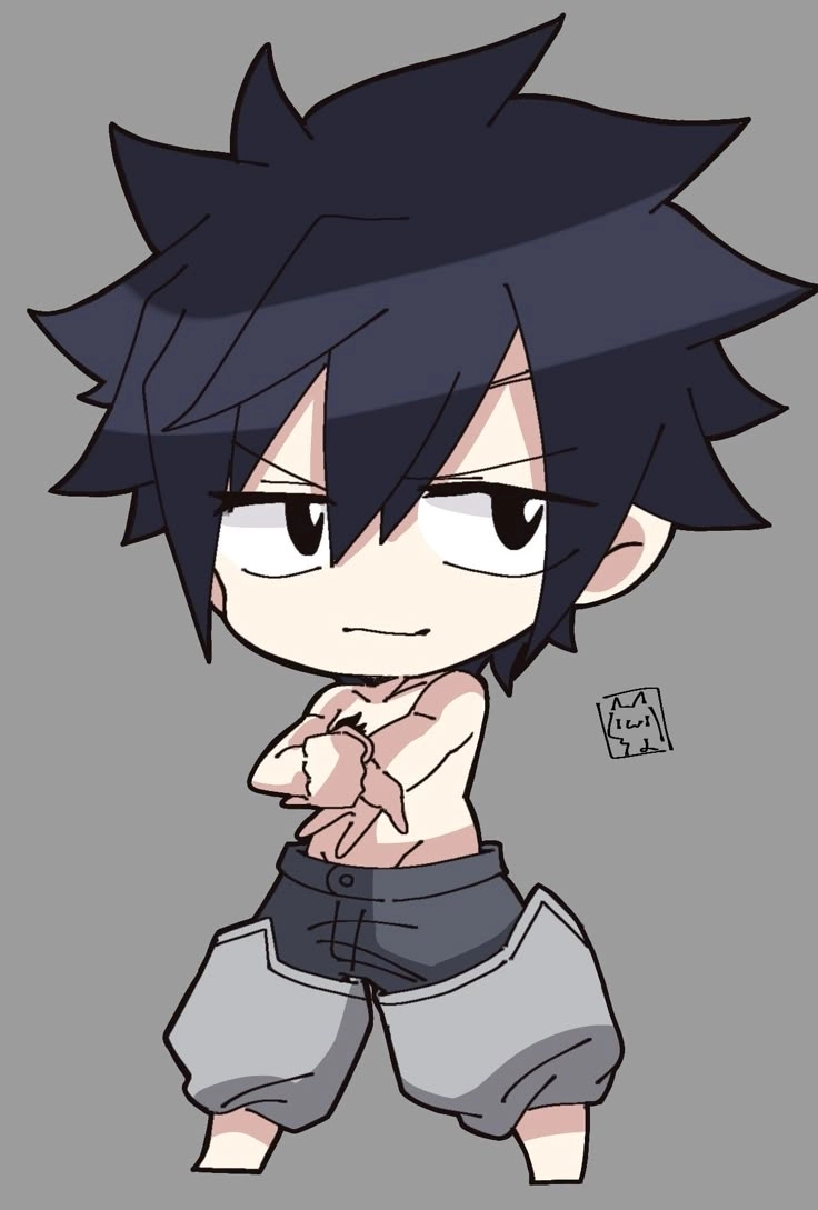Gray Fullbuster chibi đáng yêu nhưng vẫn giữ nét lạnh lùng