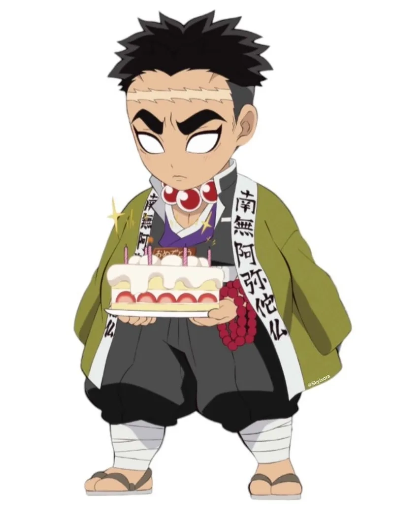 Gyomei chibi mang phong cách đáng yêu dù vẫn giữ nét trầm ổn