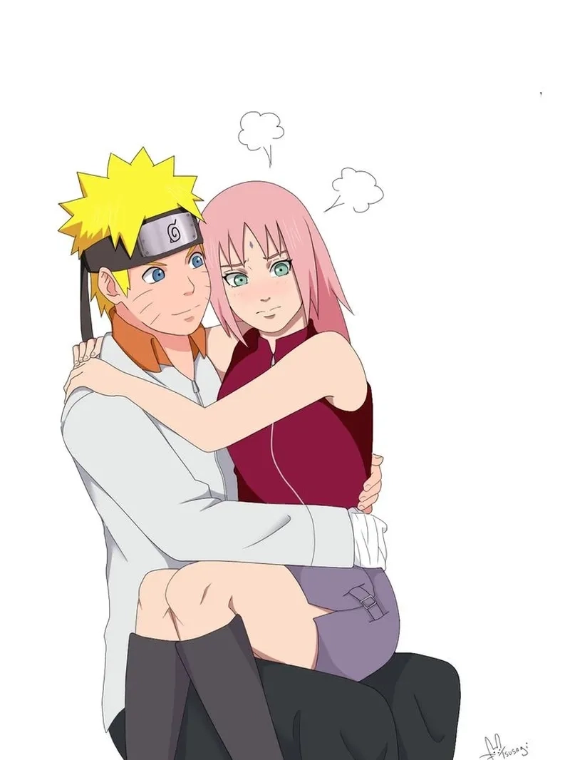 Tình cảm nhẹ nhàng của Naruto Sakura love trong series