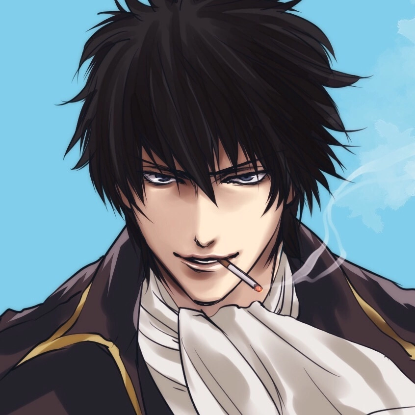 Hijikata Toshirou edit thể hiện biểu cảm hài hước và cool ngầu