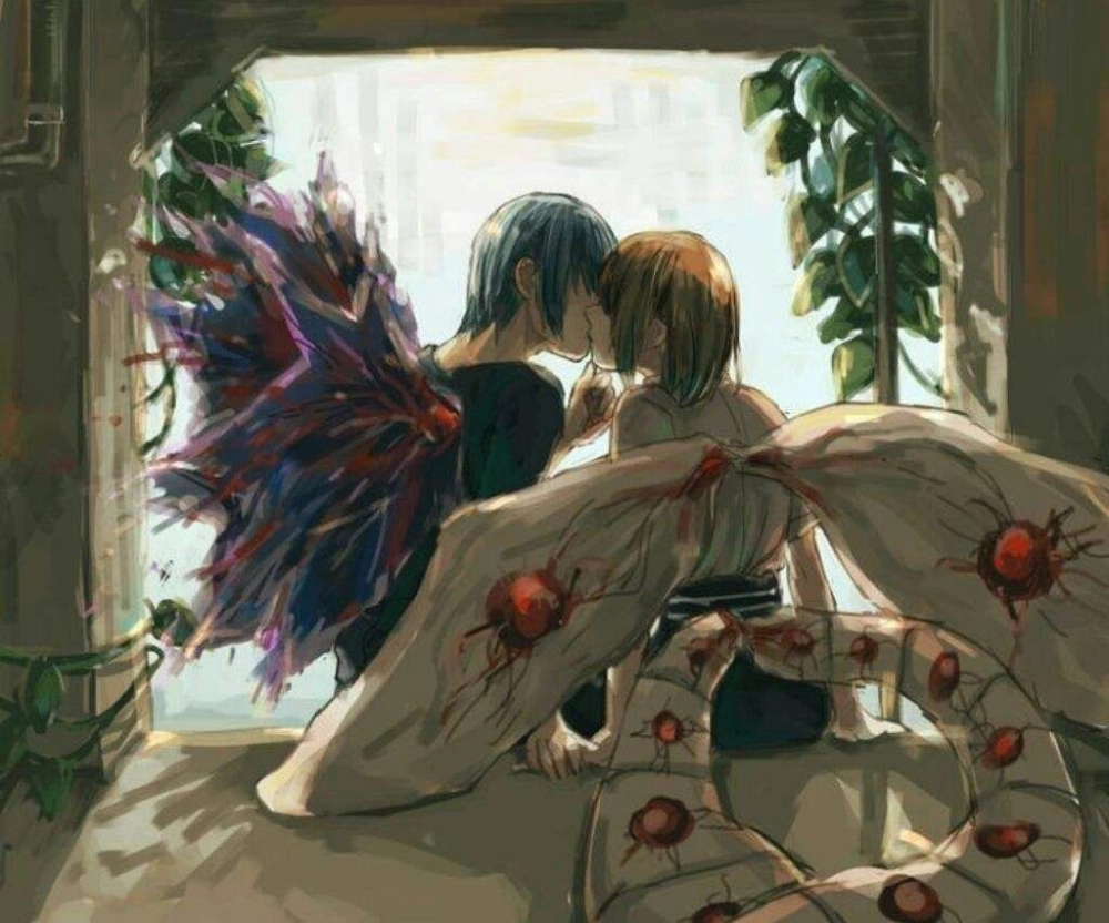 Fanart tình cảm Ayato X Hinami khiến tim tan chảy