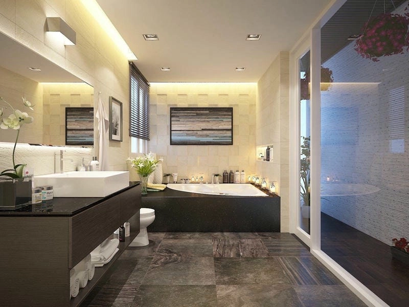 mẫu nhà tắm nhỏ đẹp tối ưu không gian tiện nghi