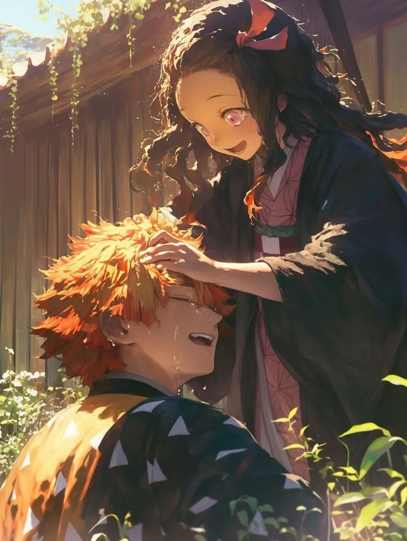 Fan đắm chìm trong nezuko zenitsu mỗi tập phim