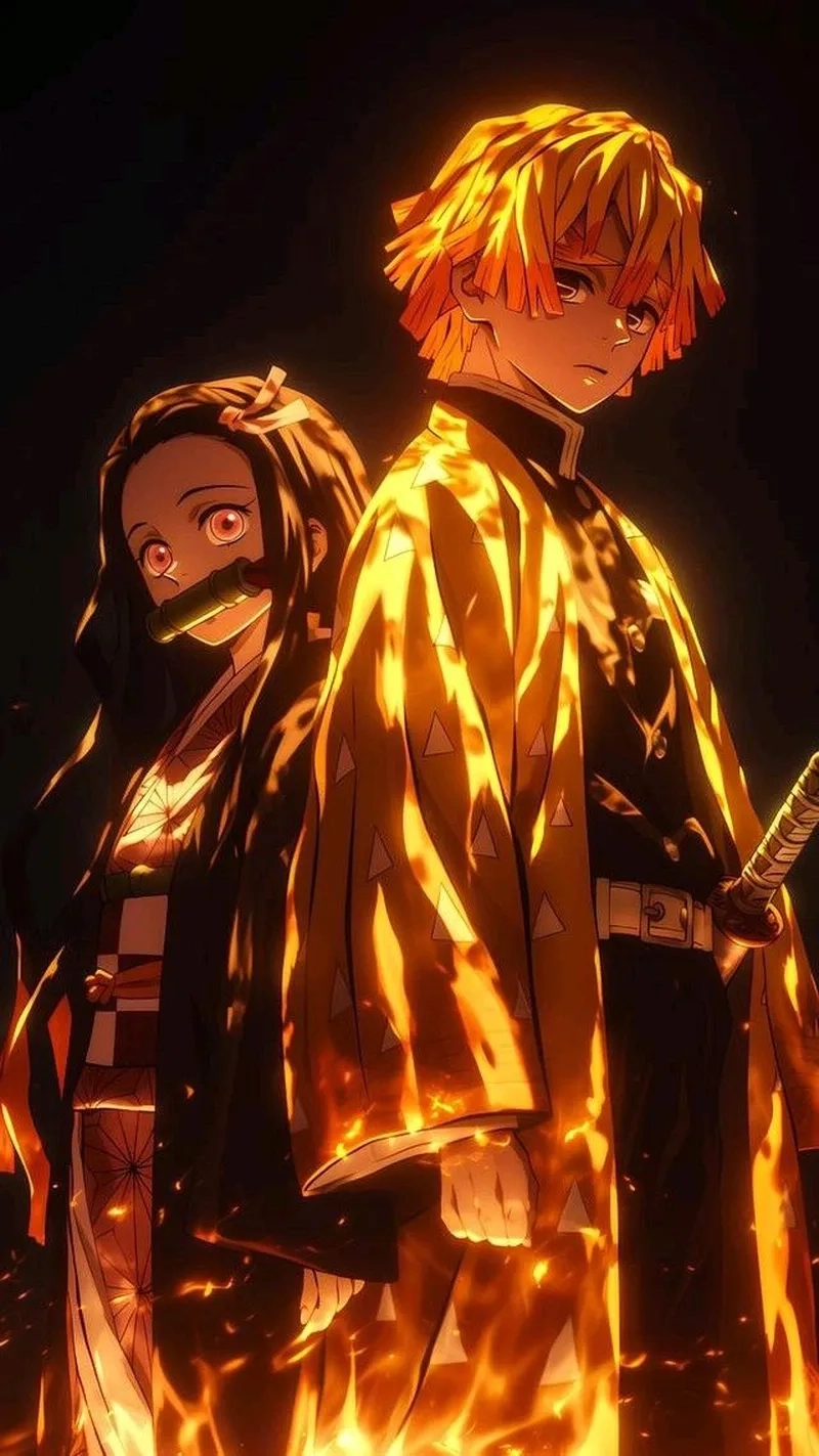 Cặp đôi dễ thương nezuko x zenitsu gây chú ý