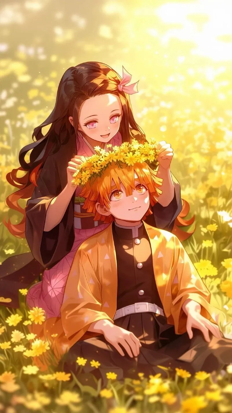 Cặp đôi dễ thương nezuko x zenitsu gây chú ý