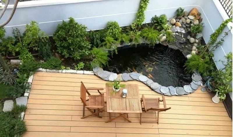 Gợi ý thiên nhiên hài hòa với mẫu hồ cá koi ngoài trời đẹp