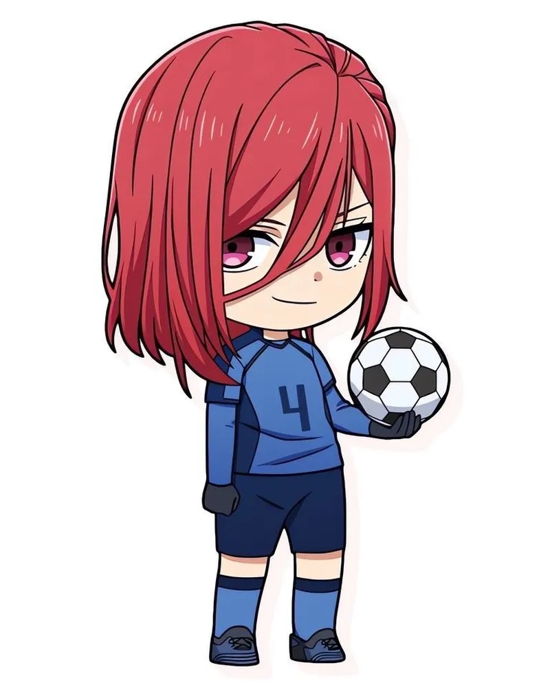 Chigiri chibi cute dễ thương, thích hợp làm sticker hoặc avatar hoạt hình