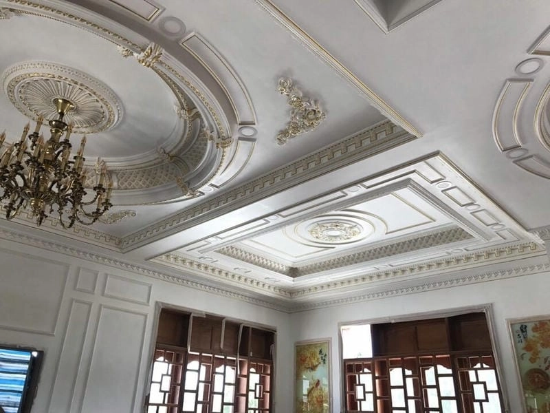 phào chỉ cách phối màu sơn trần nhà đẹp mang vẻ đẹp hài hòa
