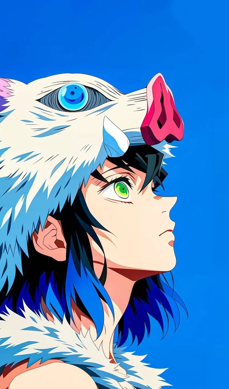 Hashibira Inosuke nổi bật với chiếc mặt nạ lợn rừng đặc trưng