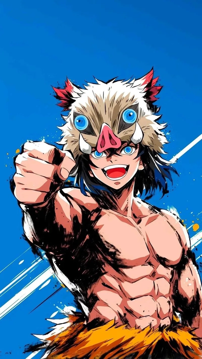 Vẻ đẹp ẩn sau mặt nạ Inosuke Demon Slayer real face