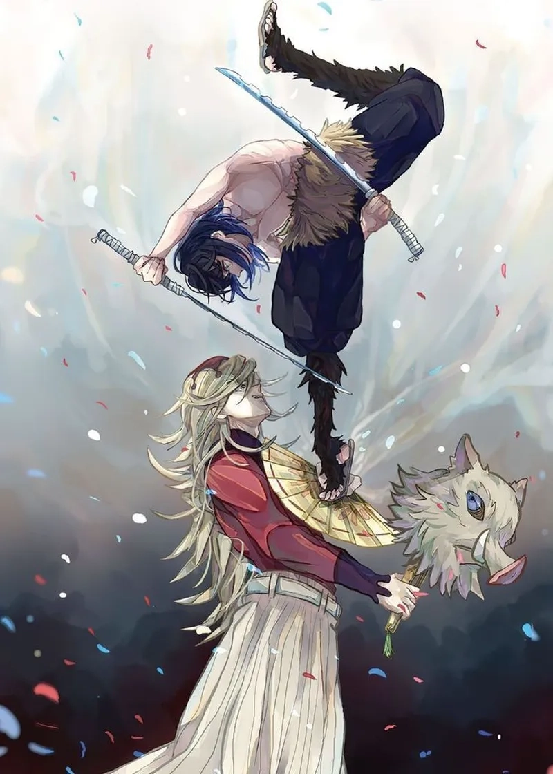 Cặp đối đầu Douma and Inosuke tạo nên trận chiến nghẹt thở