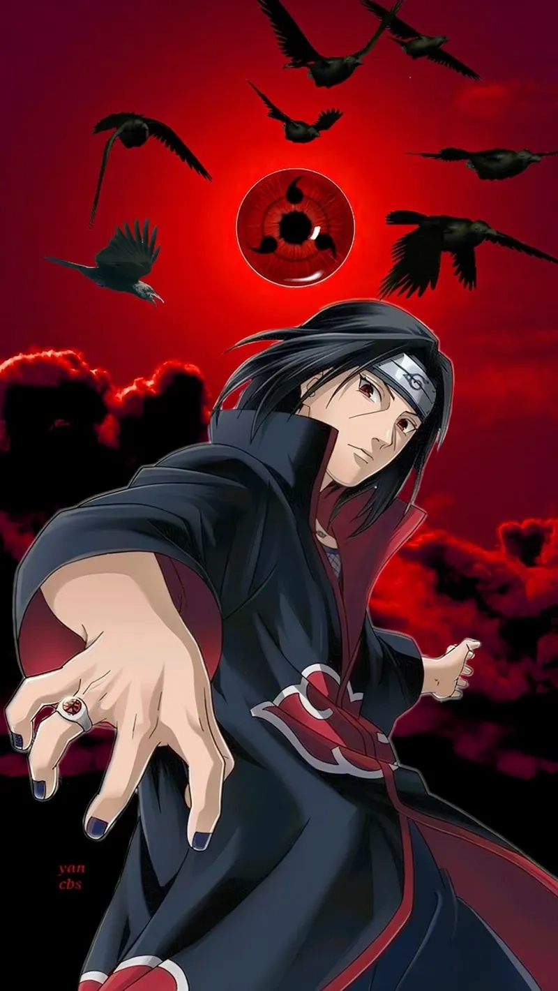 Uchiha itachi chibi trong bộ trang phục akatsuki siêu đáng yêu