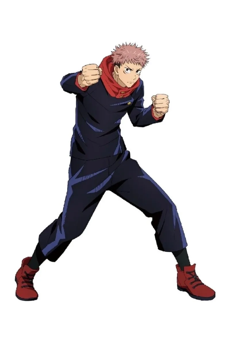 How to draw Yuji Itadori gồm các bước vẽ mái tóc đặc trưng, đồng phục học viện Jujutsu và nụ cười tự tin