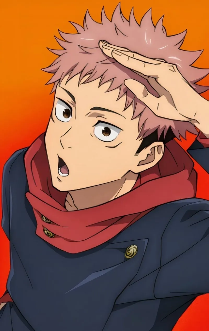 Itadori meme thường được cắt từ anime, thể hiện nét mặt hài hước, phản ứng bất ngờ và biểu cảm quá lố