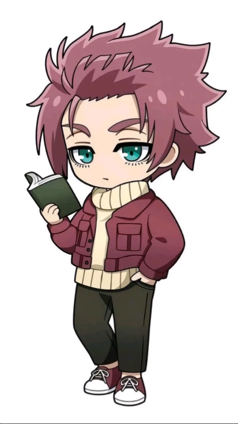 Hình chibi Sae Itoshi dễ thương nhưng vẫn giữ nét lạnh lùng đặc trưng