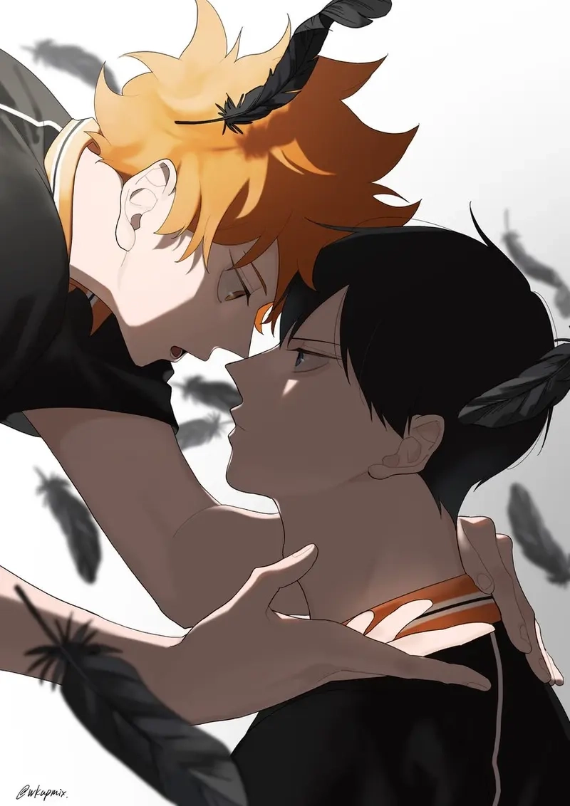 Loạt ảnh fanart Kageyama x Hinata lãng mạn và cuốn hút