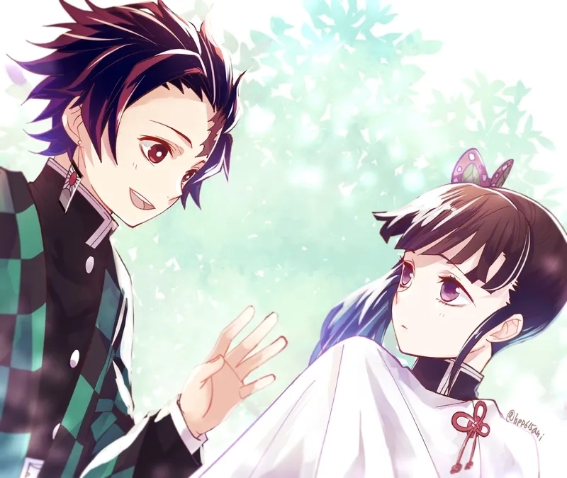 Câu chuyện tình nhẹ nhàng giữa Kanao x Tanjirou khiến tim rung động