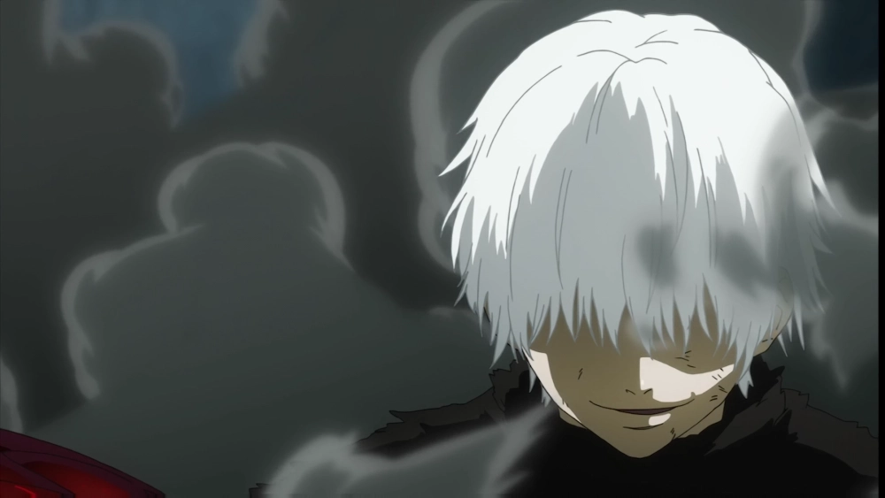 Kaneki Ken sở hữu ánh mắt đỏ rực và mái tóc nổi bật