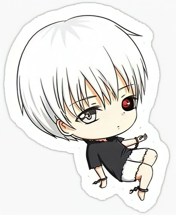 Ken Kaneki chibi nhỏ nhắn nhưng vẫn giữ nét đặc trưng ghoul