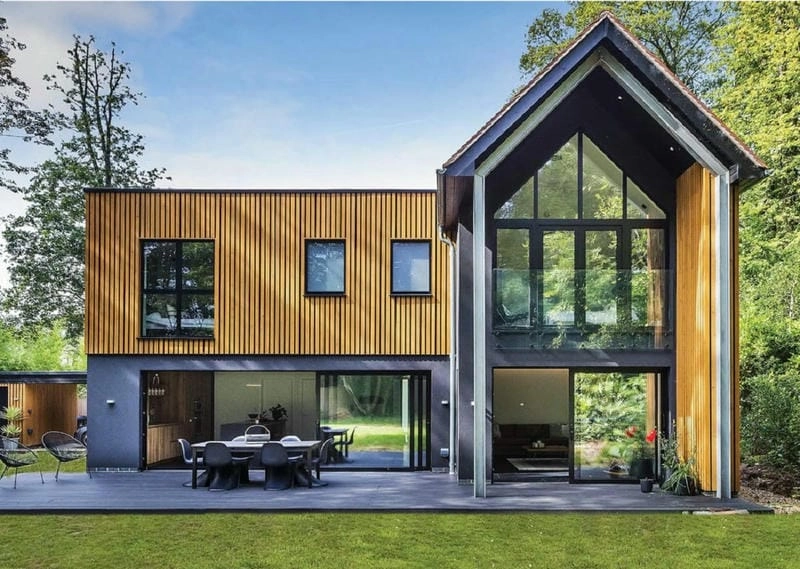 mẫu nhà tiền chế 2 tầng đẹp hiện đại tiết kiệm chi phí xây dựng