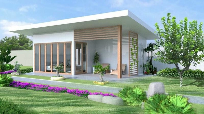 dưới 100 triệu mẫu nhà tiền chế đẹp thiết kế tiện nghi dễ thi công