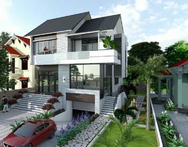 Thiết kế nhà ống mẫu nhà có tầng hầm chìm tiện nghi