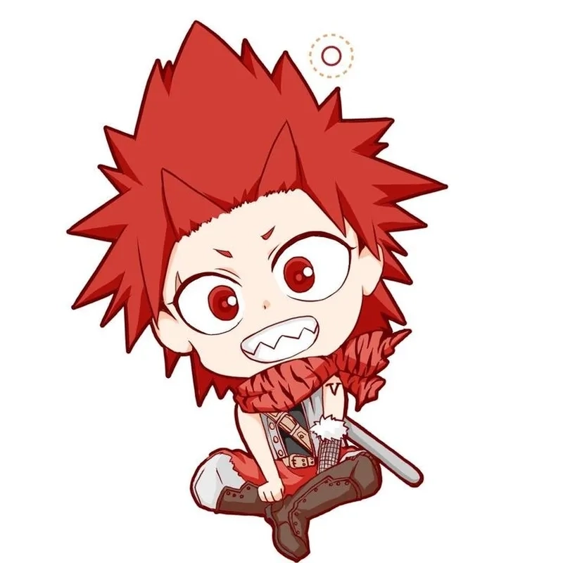 Kirishima chibi là phiên bản mini đáng yêu được fan yêu thích và sử dụng làm sticker/avatar.