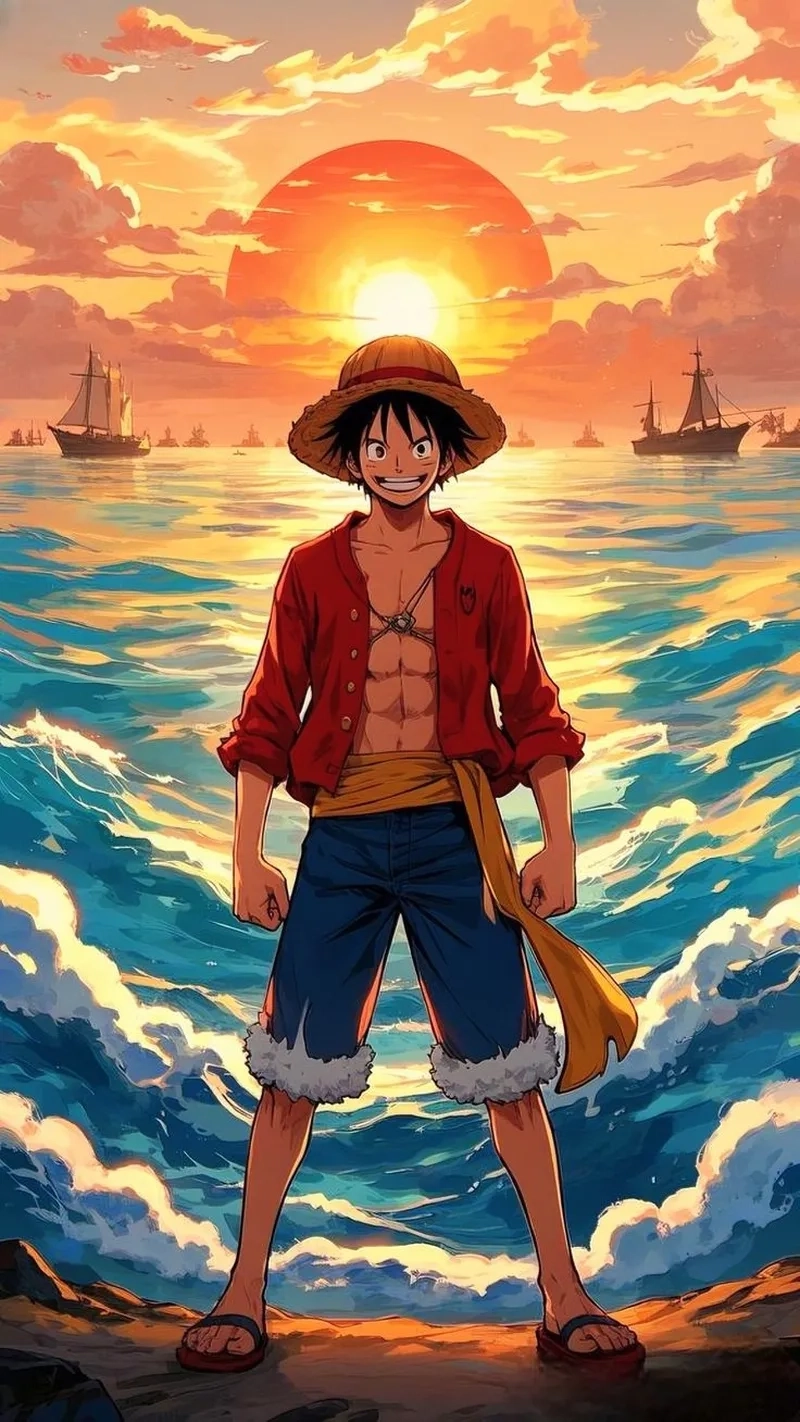 Hình ảnh minh họa chi tiết của Luffy drawing