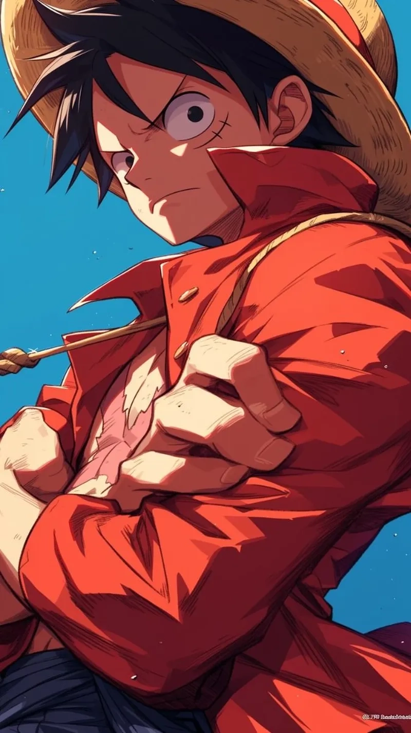 Visual hành động sắc nét chuẩn Luffy wallpaper 4k