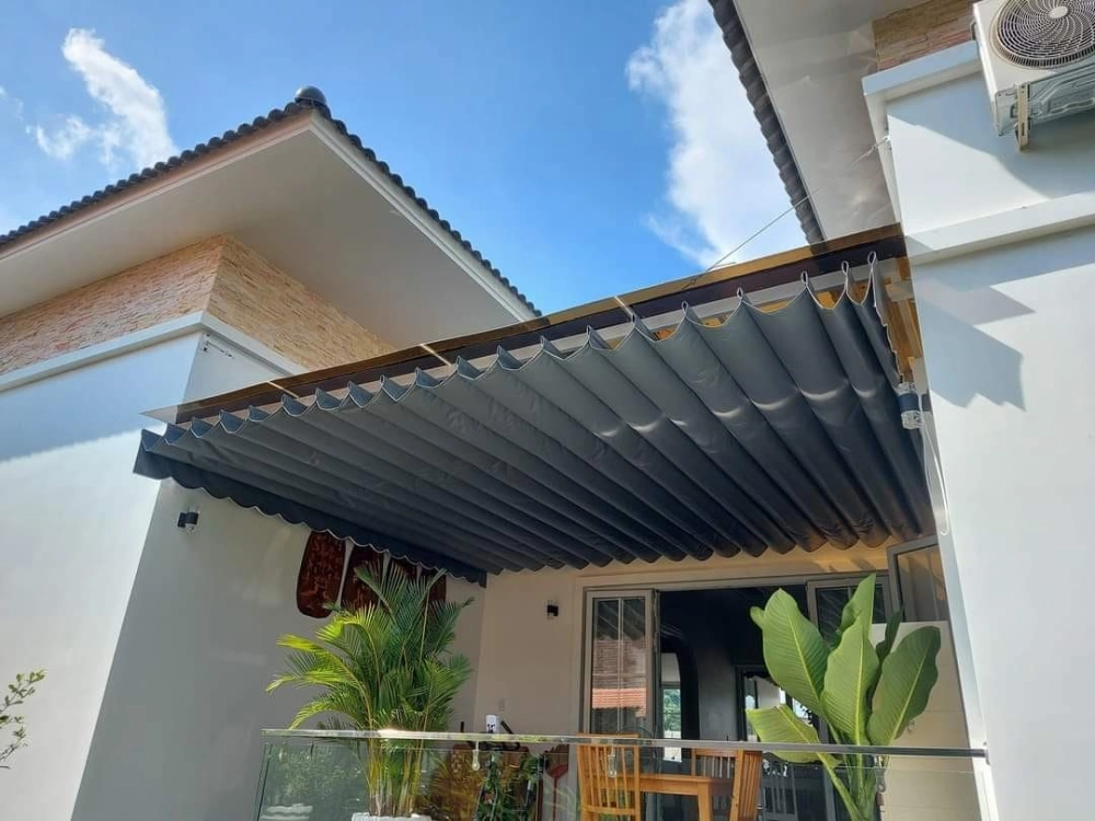 Gợi ý mẫu mái hiên nhà ống giúp che nắng hiệu quả