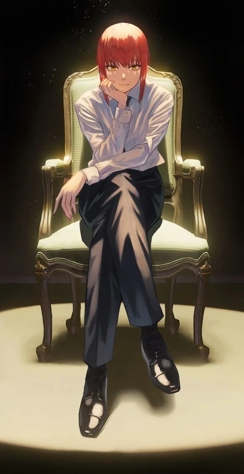 Thần thái bí ẩn và quyến rũ của Makima khiến fan mê mẩn