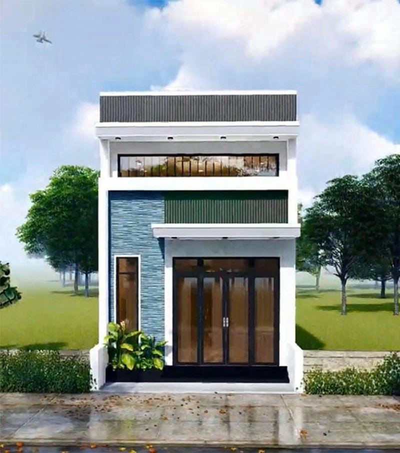 Gợi ý mẫu mặt tiền nhà gác lửng đẹp dành cho gia đình trẻ
