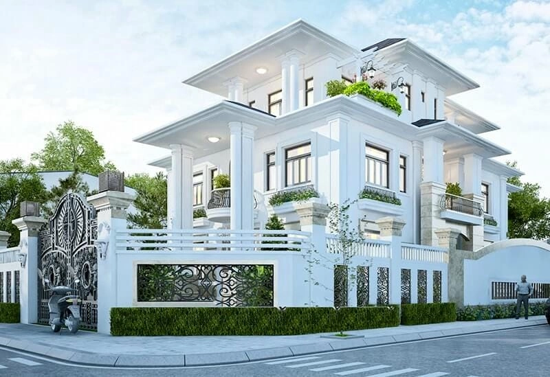 mẫu thiết kế nhà biệt thự 3 tầng giải pháp kiến trúc thông minh