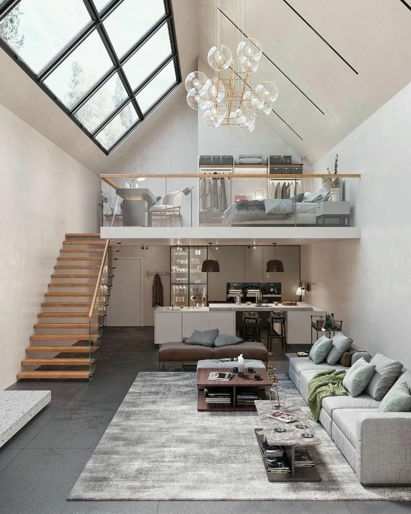 mẫu cầu thang cho nhà ống hẹp tối ưu diện tích nhỏ