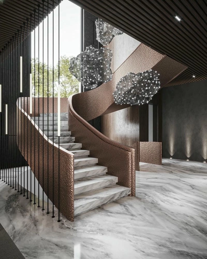 mẫu cầu thang đẹp cho nhà ống tối ưu không gian sống