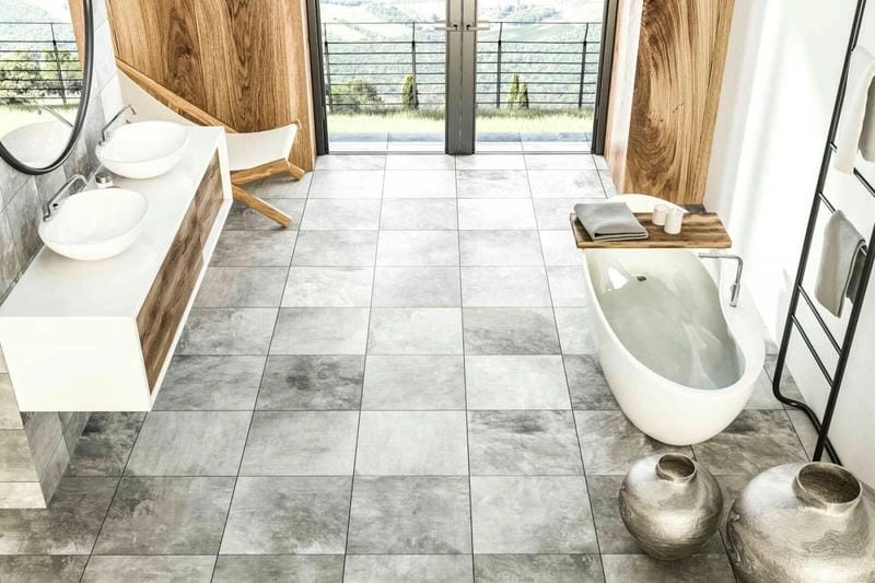 mẫu gạch ốp nhà tắm hiện đại phong cách tối giản