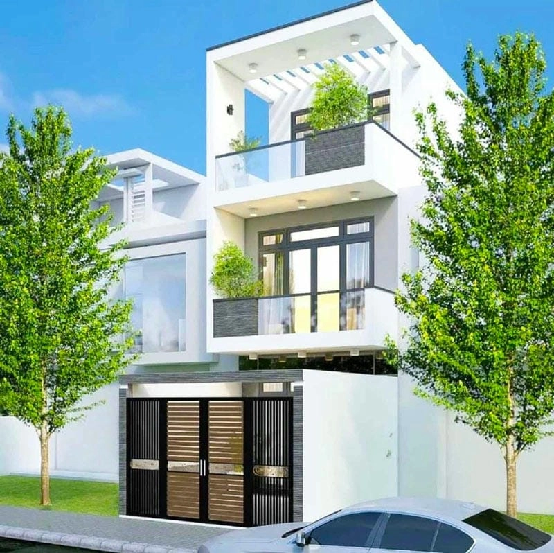 mẫu nhà 1 trệt 1 lầu 7x20 diện tích lớn bố trí thoáng mát