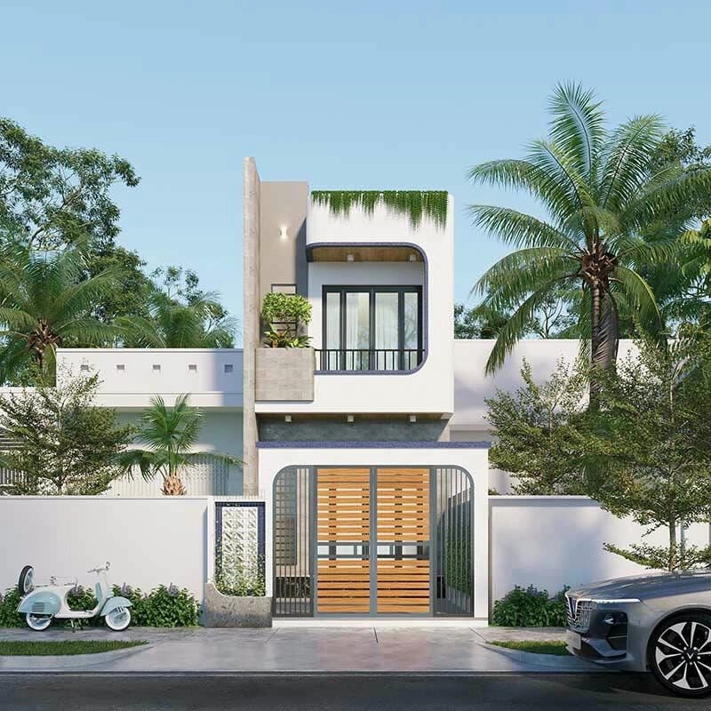 ngang 5m mẫu nhà 1 trệt 1 lầu 5x20 thiết kế tối ưu diện tích nhỏ