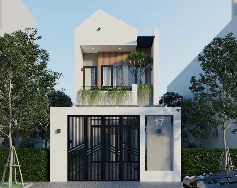 Ngắm nhìn mẫu nhà phố 2 tầng đẹp cuốn hút