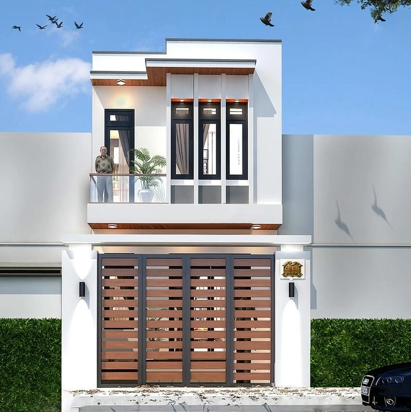 Khám phá mẫu nhà hộp hai tầng phù hợp gia đình đông người