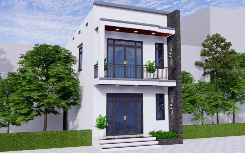 Xem ngay 5x20 mẫu nhà ống 2 tầng đẹp 2020 mái bằng