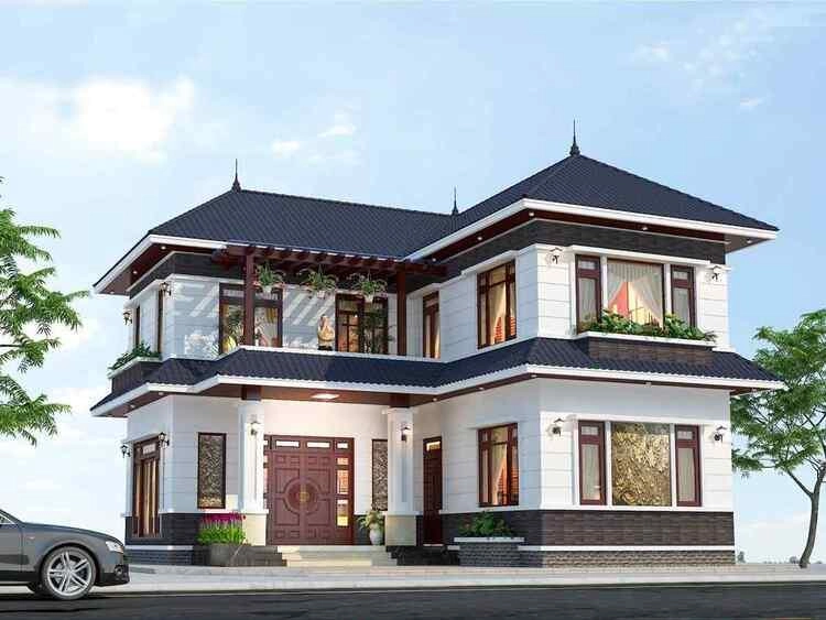 Tham khảo mẫu nhà 2 tầng mái nhật đẹp 2020 ấn tượng